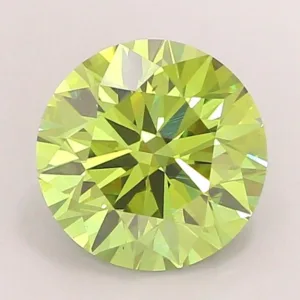 2.47 Carat Round Fancy Vivid Green VS2 Lab Diamond