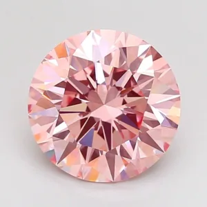 2.55 Carat Round Fancy Vivid Pink VS1 Lab Diamond