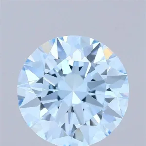 2.59 Carat Round Fancy Vivid Blue VVS2 Lab Diamond