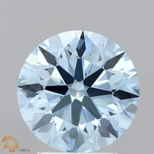 2.89 Carat Round Fancy Intense Blue VS2 Lab Diamond