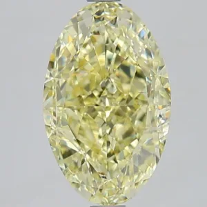 2.91 Carat Oval Fancy Light Yellow VS2 Natural Diamond