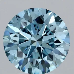 3 Carat Round Fancy Vivid Blue VS1 Lab Diamond
