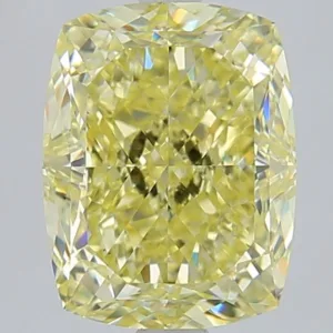 3.01 Carat Cushion Brilliant Fancy Yellow VS1 Natural Diamond
