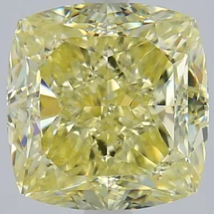 3.01 Carat Cushion Brilliant Fancy Yellow VS2 Natural Diamond