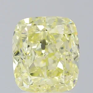 3.01 Carat Cushion Modified Fancy Yellow VS1 Natural Diamond