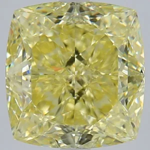 3.02 Carat Cushion Brilliant Fancy Yellow VS1 Natural Diamond
