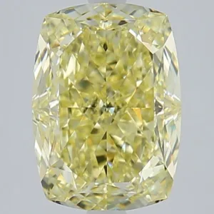 3.02 Carat Cushion Brilliant Fancy Yellow VS1 Natural Diamond