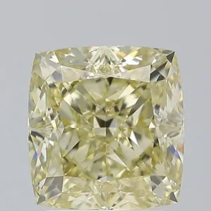 3.02 Carat Cushion Modified Fancy Yellow VS2 Natural Diamond