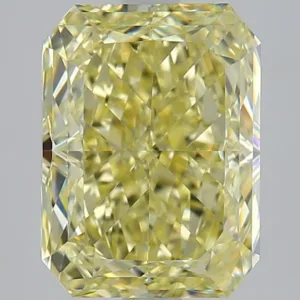 3.02 Carat Radiant Fancy Light Yellow VVS2 Natural Diamond