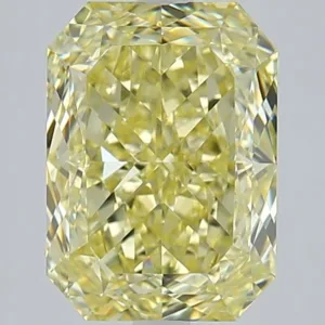 3.02 Carat Radiant Fancy Light Yellow VVS2 Natural Diamond