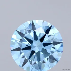3.02 Carat Round Fancy Vivid Blue VS2 Lab Diamond