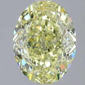 3.03 Carat Oval Faint Yellow SI2 Natural Diamond