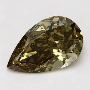 3.03 Carat Pear Fancy Deep Yellow I1 Natural Diamond