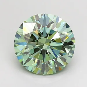 3.03 Carat Round Fancy Vivid Green VS1 Lab Diamond