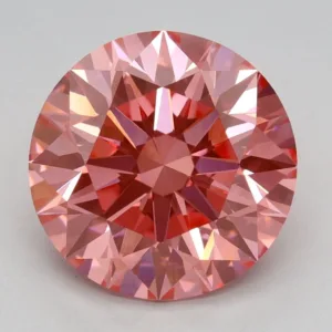 3.03 Carat Round Fancy Vivid Pink VVS2 Lab Diamond