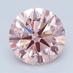 3.05 Carat Round Fancy Intense Pink VVS2 Lab Diamond