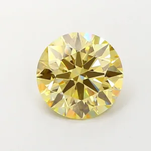 3.06 Carat Round Fancy Intense Yellow VVS2 Lab Diamond