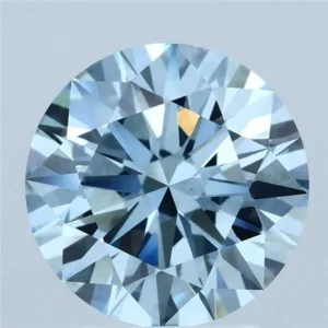 3.06 Carat Round Fancy Vivid Blue VS1 Lab Diamond