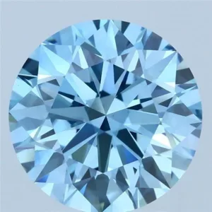 3.06 Carat Round Fancy Vivid Blue VS2 Lab Diamond