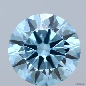 3.08 Carat Round Fancy Vivid Blue VVS2 Lab Diamond