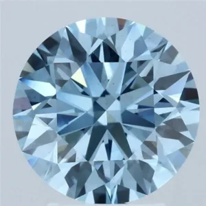 3.09 Carat Round Fancy Vivid Blue VS2 Lab Diamond