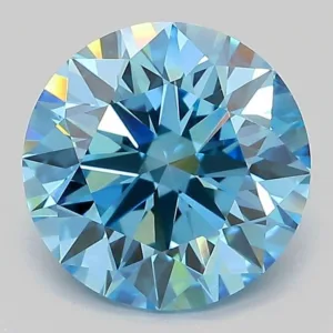 3.09 Carat Round Fancy Vivid Blue VVS2 Lab Diamond