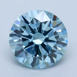 3.11 Carat Round Fancy Blue VVS2 Lab Diamond