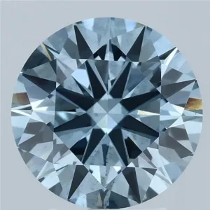 3.29 Carat Round Fancy Vivid Blue SI1 Lab Diamond
