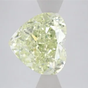 3.3 Carat Heart Fancy Light Yellow SI1 Natural Diamond