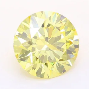 3.5 Carat Round Fancy Intense Yellow VS1 Lab Diamond