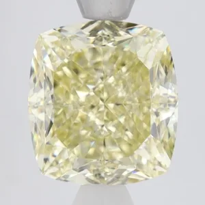 3.51 Carat Cushion Brilliant Fancy Light Yellow VS1 Natural Diamond