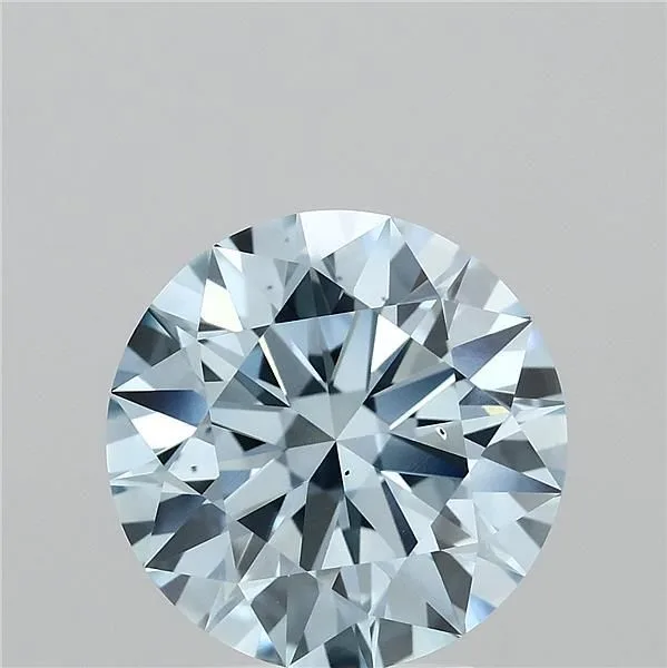 3.54 Carat Round Fancy Vivid Blue VS2 Lab Diamond 1 3.54 Carat Round Fancy Vivid Blue VS2 Lab Diamond