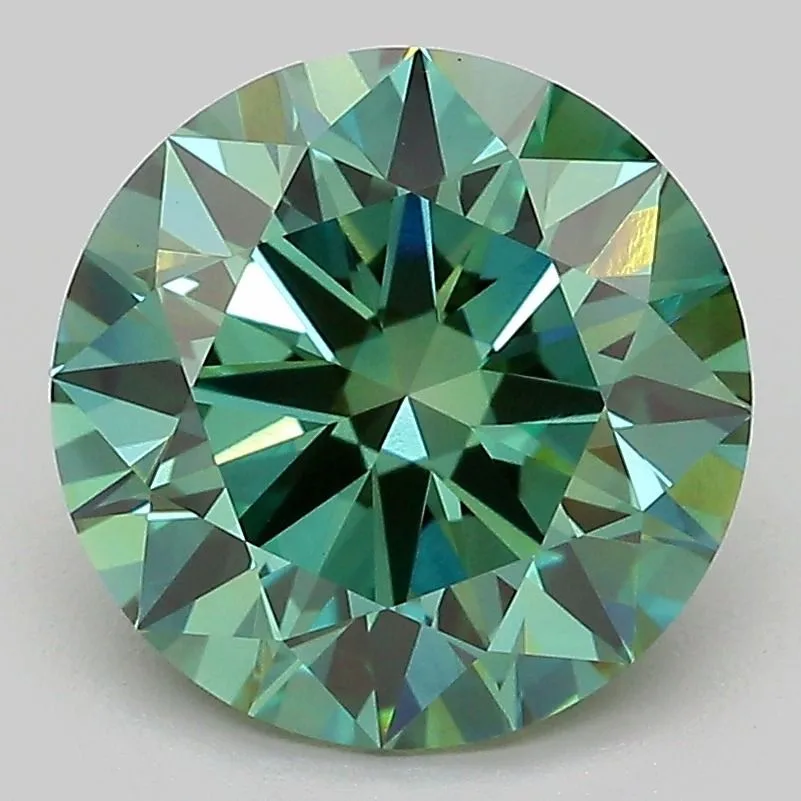 3.54 Carat Round Fancy Vivid Green VVS2 Lab Diamond 1 3.54 Carat Round Fancy Vivid Green VVS2 Lab Diamond