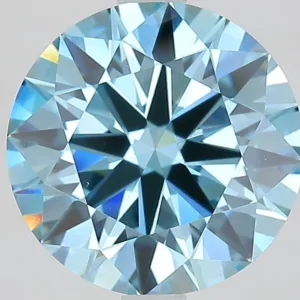 3.61 Carat Round Fancy Vivid Blue VS1 Lab Diamond
