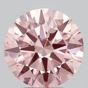 3.82 Carat Round Fancy Vivid Pink VS2 Lab Diamond