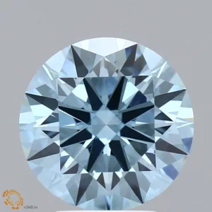 3.83 Carat Round Fancy Intense Blue VS2 Lab Diamond