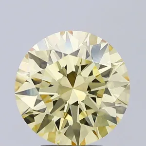4 Carat Round Fancy Intense Yellow VS2 Lab Diamond