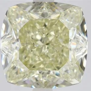 4.02 Carat Cushion Brilliant Fancy Light Yellow VS2 Natural Diamond