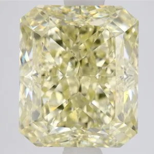 4.02 Carat Radiant Fancy Light Yellow VS2 Natural Diamond