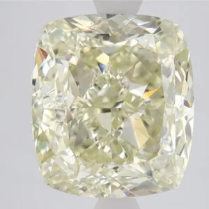 4.3 Carat Cushion Brilliant Fancy Light Yellow SI1 Natural Diamond