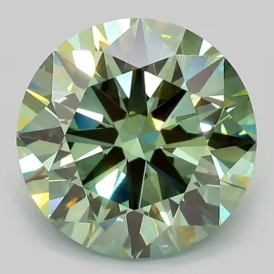 5 Carat Round Fancy Vivid Green VVS2 Lab Diamond