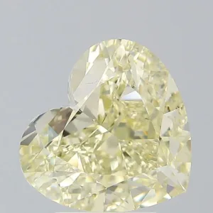 5.01 Carat Heart Fancy Light Yellow VS2 Natural Diamond