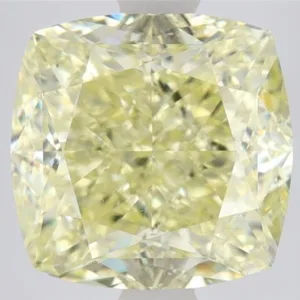 5.02 Carat Cushion Brilliant Fancy Light Yellow SI1 Natural Diamond