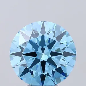 5.03 Carat Round Fancy Vivid Blue VVS2 Lab Diamond