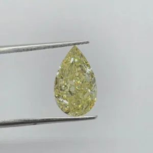 5.1 Carat Pear Fancy Light Yellow VS1 Natural Diamond