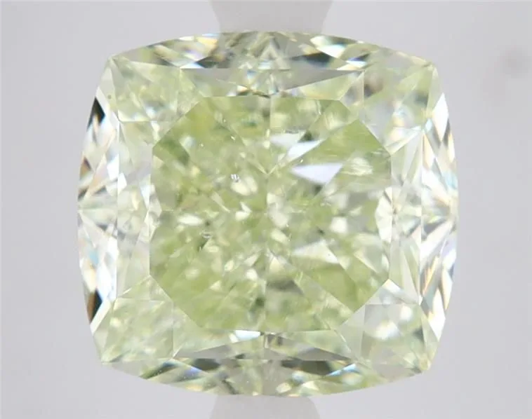 5.29 Carat Cushion Brilliant Fancy Green SI1 Natural Diamond 1 5.29 Carat Cushion Brilliant Fancy Green SI1 Natural Diamond
