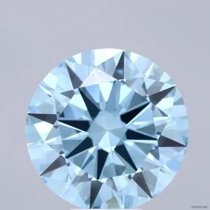 8 Carat Round Fancy Intense Blue VVS2 Lab Diamond