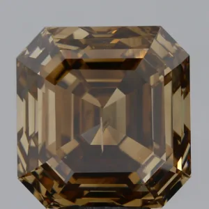 8.31 Carat Square Emerald Fancy Dark Brown SI2 Natural Diamond