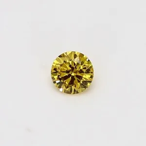 0.13 Carat Round Yellow Natural Diamond