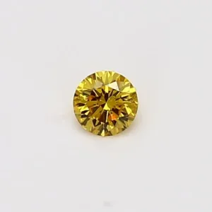 0.14 Carat Round Yellow Natural Diamond